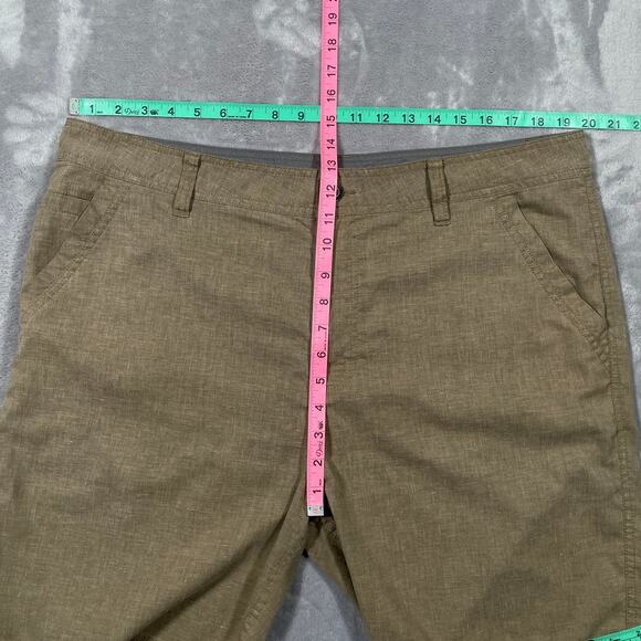 Prana Furrow Shorts Mens 38 Tan Hemp Blend Outdoor Hiking Casual Performance - Picture 7 of 9